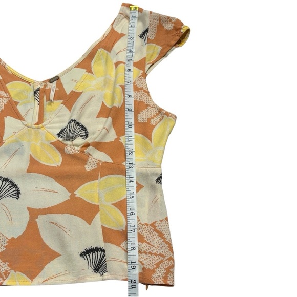 Free People Into The Groove Floral Crop Top Woman’s Size 10 - Picture 10 of 10
